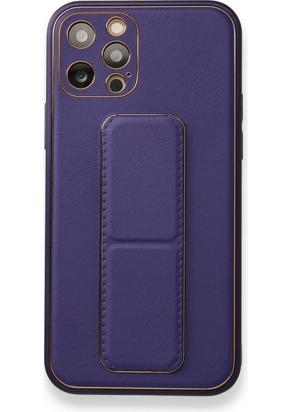 Apple iPhone 12 Pro Max Kılıf Yatay ve Dikey Standlı Kamera Lens Korumalı Deri Coco Stand Kapak