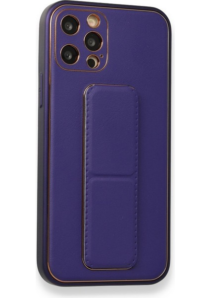Apple iPhone 12 Pro Max Kılıf Yatay ve Dikey Standlı Kamera Lens Korumalı Deri Coco Stand Kapak