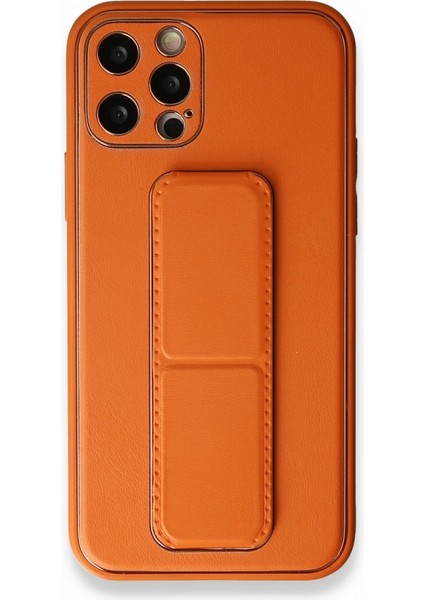 Apple iPhone 12 Pro Max Kılıf Yatay ve Dikey Standlı Kamera Lens Korumalı Deri Coco Stand Kapak