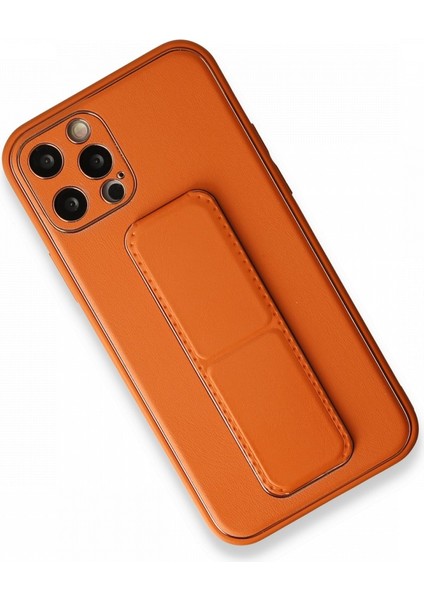 Apple iPhone 12 Pro Max Kılıf Yatay ve Dikey Standlı Kamera Lens Korumalı Deri Coco Stand Kapak