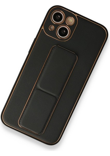 Apple iPhone 13 Kılıf Yatay ve Dikey Standlı Kamera Lens Korumalı Deri Coco Stand Kapak