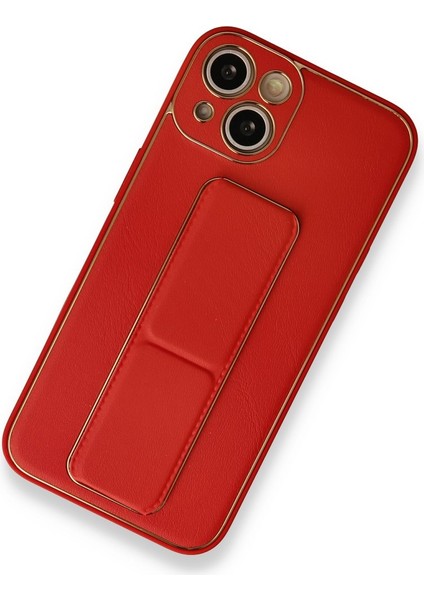 Apple iPhone 13 Kılıf Yatay ve Dikey Standlı Kamera Lens Korumalı Deri Coco Stand Kapak