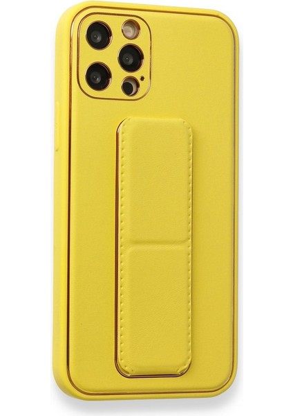 Apple iPhone 12 Pro Max Kılıf Yatay ve Dikey Standlı Kamera Lens Korumalı Deri Coco Stand Kapak