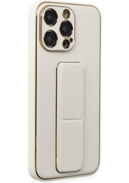 Apple iPhone 13 Pro Max Kılıf Yatay ve Dikey Standlı Kamera Lens Korumalı Deri Coco Stand Kapak