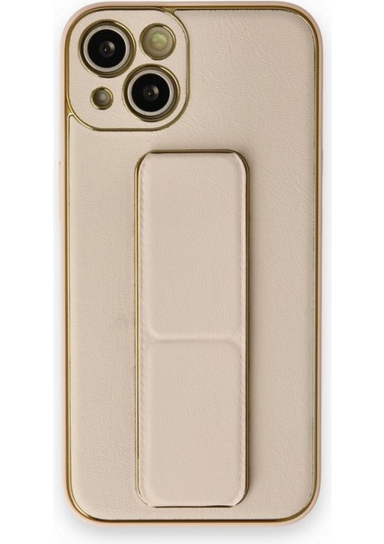Apple iPhone 14 Kılıf Yatay ve Dikey Standlı Kamera Lens Korumalı Deri Coco Stand Kapak