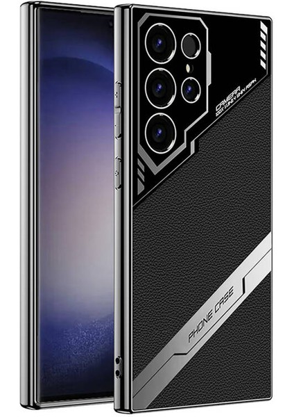 Samsung Galaxy S23 Ultra Kılıf Kamera Korumalı Suni Deri Tasarımlı Taylor Premium Kapak
