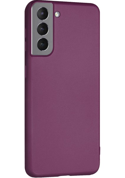 Samsung Galaxy S21 Premium Silikon Kılıf Mor