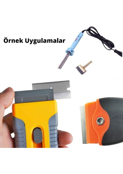 10LU Oca Tutkal Temizleme Aparatı Için Yedek Uç Bıçak 3.9cmx1.9cm