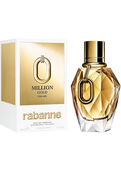 Rabanne Million Gold For Her Refillable Edp 50 Ml