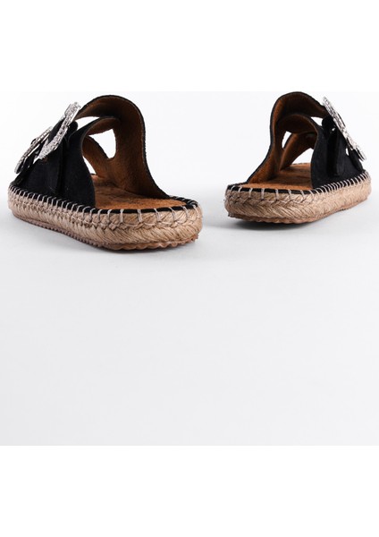 Taşlı Kadın Espadril Terlik
