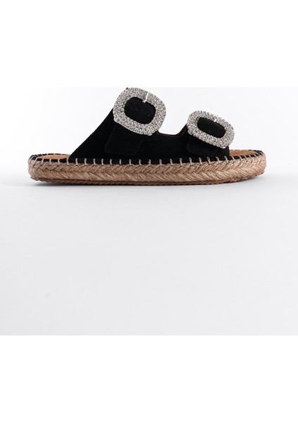 Taşlı Kadın Espadril Terlik