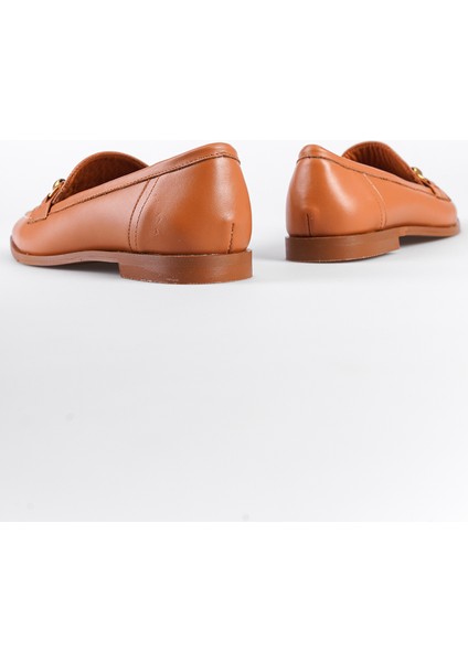 Deri Metal Tokalı Kadın Loafer Ayakkabı modelleri