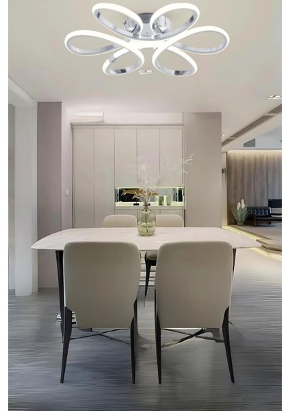 Linup Gri Renk Plafonyer Modern Beyaz Işık Ledli Salon Mutfak Hol Avize fiyatları