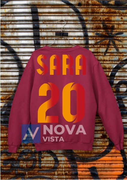 Gabriel Sara 20 Numara Futbol Forma Baskılı Unisex Bisiklet Yaka Spor Sweatshirt