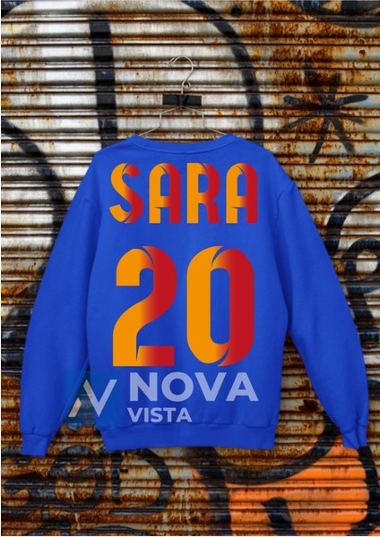 Gabriel Sara 20 Numara Futbol Forma Baskılı Unisex Bisiklet Yaka Spor Sweatshirt