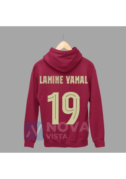 Biy Store Lamine Yamal Forma Baskılı Kadın Erkek Unisex Kapüşonlu Yeşil Sweatshirt