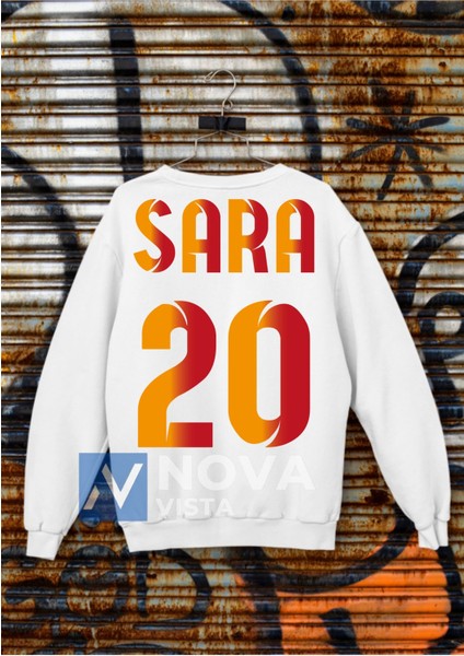 Gabriel Sara 20 Numara Futbol Forma Baskılı Unisex Bisiklet Yaka Spor Sweatshirt