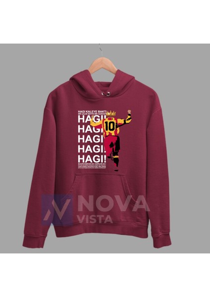 Gheorghe Hagi 10 Numara Futbol Forma Baskılı Unisex Kapüşonlu Spor Sweatshirt