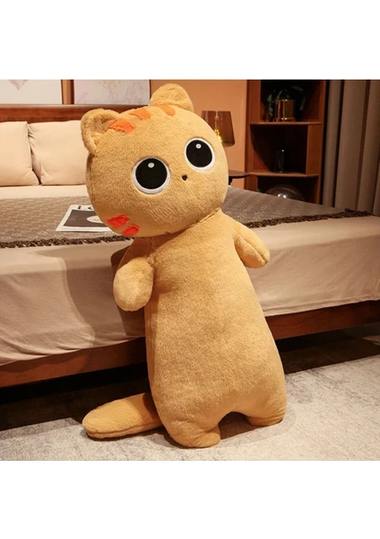 NB Market Yastık Kedi 50 cm  Büyük Boy Sarı Renk Kedi Peluş Oyuncak Kawaii Sanrio Kitty Peluş Kuromi