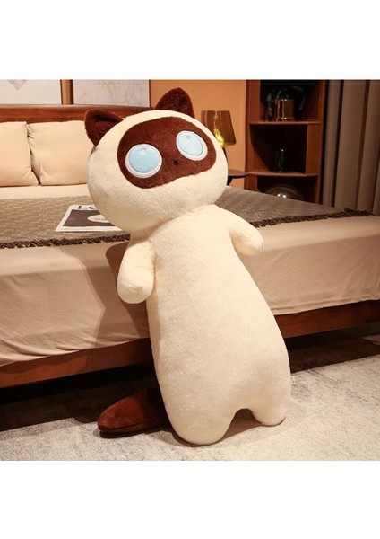 Yastık Kedi 50 cm Büyük Boy Krem Renk Kedi Peluş Oyuncak Kawaii Sanrio Kitty Peluş Kuromi