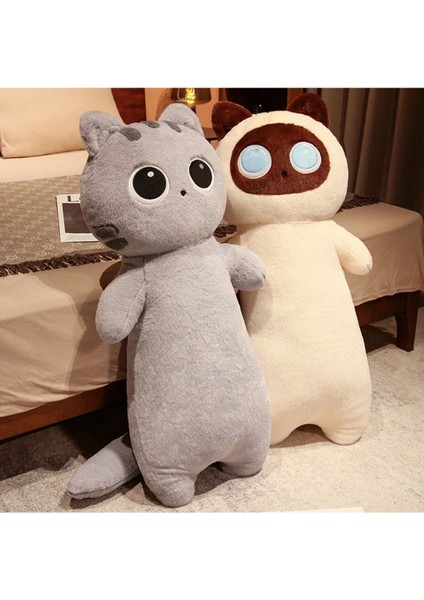 Yastık Kedi 50 cm Büyük Boy Krem Renk Kedi Peluş Oyuncak Kawaii Sanrio Kitty Peluş Kuromi