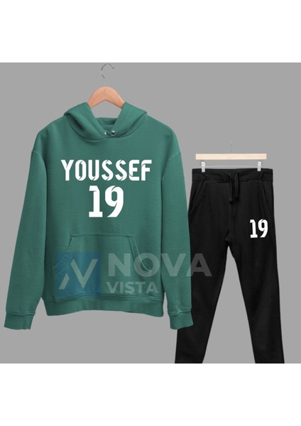 Yusuf En-Nesyri Sırt Yazı Forma Baskılı Unisex Kapüşonlu Beyaz Kışlık Sweatshirt Eşofman Takımı fiyatları