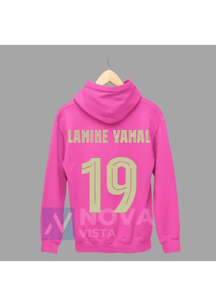 Biy Store Lamine Yamal Forma Baskılı Kadın Erkek Unisex Kapüşonlu Yeşil Sweatshirt