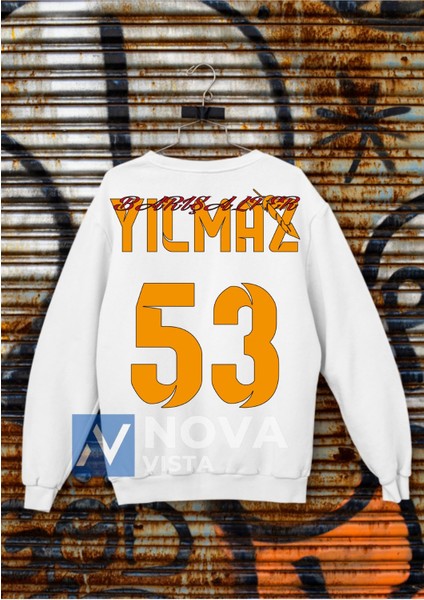 Biy Store Barış Alper 53 Numara Futbol Forma Baskılı Unisex Bisiklet Yaka Spor Sweatshirt