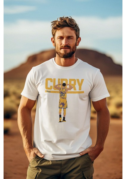 Stephen Curry Golden State Forma Basketbol Tisort Kadın Erkek T-Shirt Siyah Basic Tişört