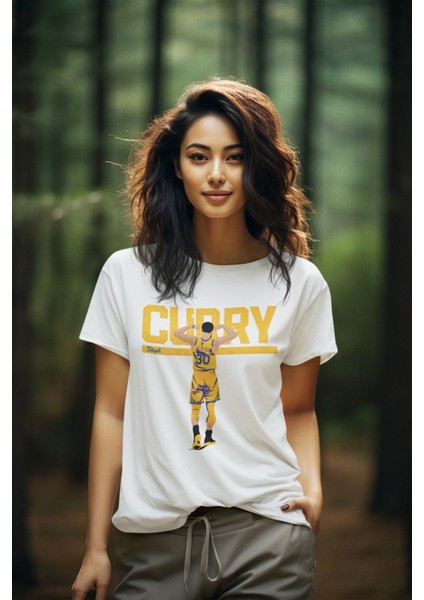 Biy Store Stephen Curry Golden State Forma Basketbol Tisort Kadın Erkek T-Shirt Siyah Basic Tişört