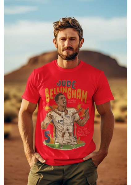 Jude Bellingham 5 Numara Forma Fotograf Baskılı Regular Fit Tişört T-Shirt