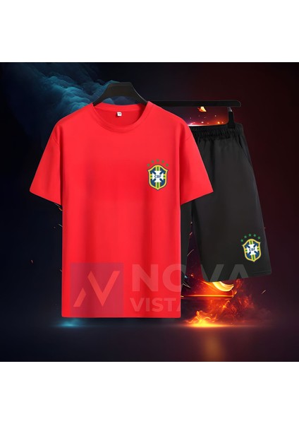 Biy Store Fenomen Ronaldo Yazılı Futbol Baskılı Forma Siyah Tişört Kadın Erkek Unisex T-Shirt Eşofman Takımı