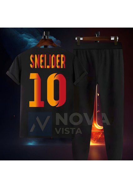Wesley Sneijder Legend 10 Numara Sırt Forma Baskılı Unisex Futbol Tişört T-Shirt Şort Takımı
