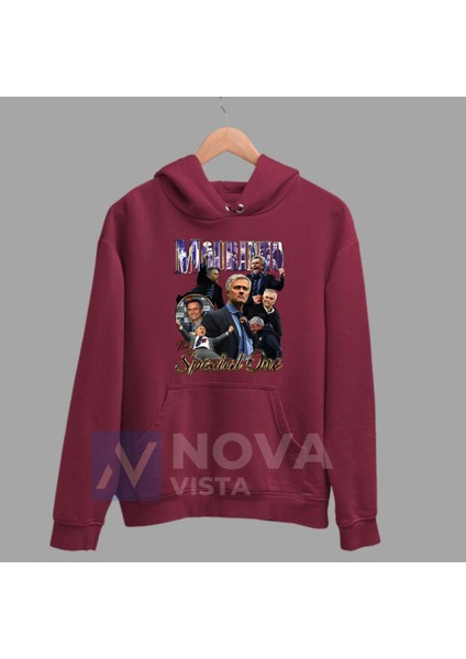 Biy Store Jose Mourinho Fotoğraf Forma Baskılı Unisex Kapüşonlu Siyah Kışlık Sweatshirt