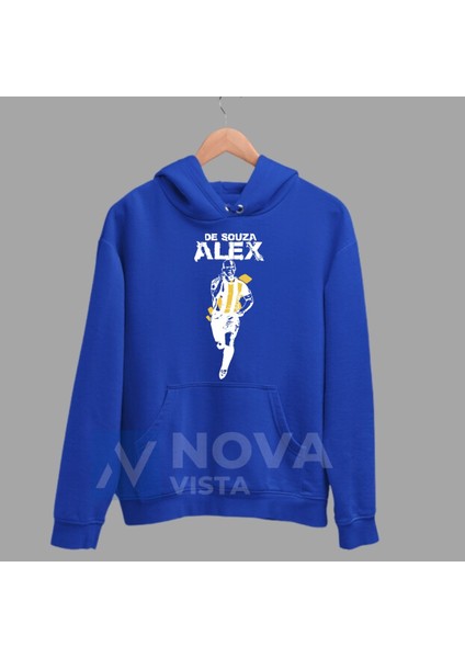 Alex De Souza Fotoğraf Forma Baskılı Unisex Kapüşonlu Beyaz Kışlık Sweatshirt