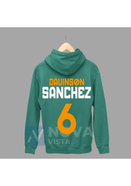 Biy Store Davinson Sanchez 6 Numara Futbol Forma Baskılı Unisex Kapüşonlu Spor Sweatshirt