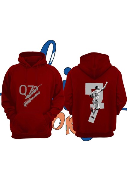 Quaresma Ricardo Fotograf Sırt Baskılı Unisex Kapşonlu Eşofman Takımı Sweatshirt