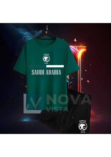 Suudi Arabistan Milli Takım Forma Futbol Tisort Kadın Erkek Unisex T-Shirt Tişört Eşofman Takımı