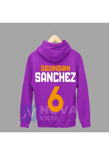 Biy Store Davinson Sanchez 6 Numara Futbol Forma Baskılı Unisex Kapüşonlu Spor Sweatshirt