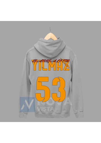 Barış Alper 53 Numara Futbol Forma Baskılı Unisex Kapüşonlu Spor Sweatshirt