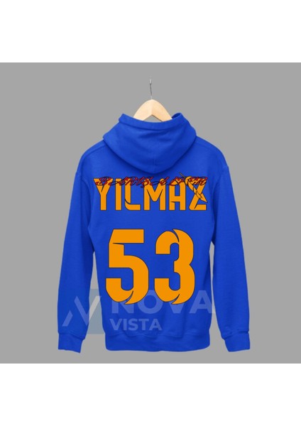 Barış Alper 53 Numara Futbol Forma Baskılı Unisex Kapüşonlu Spor Sweatshirt