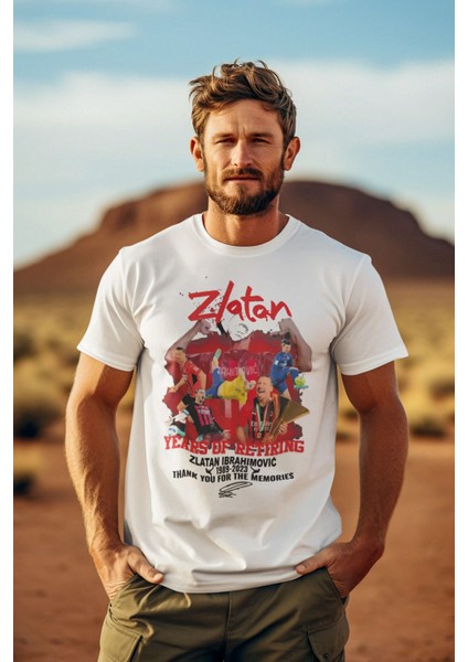 Zlatan Ibrahimovic Efsane Forma Fotograf Baskılı Regular Fit Tişört T-Shirt