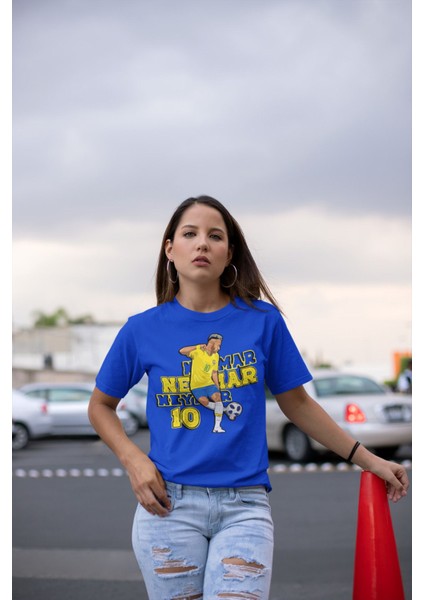 Neymar 10 Numara Fotograf Baskılı Regular Fit Tişört T-Shirt fiyatları