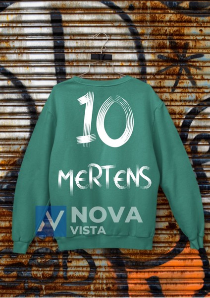 Biy Store Dries Mertens Futbol 10 Numara Forma Baskılı Unisex Bisiklet Yaka Spor Sweatshirt