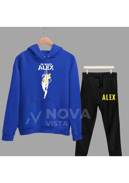 Alex De Souza Fotoğraf Forma Baskılı Unisex Kapüşonlu Kırmızı Kışlık Sweatshirt Eşofman Takımı