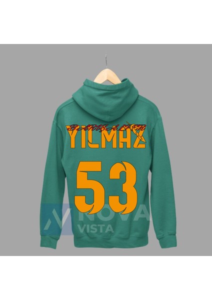 Biy Store Barış Alper 53 Numara Futbol Forma Baskılı Unisex Kapüşonlu Spor Sweatshirt