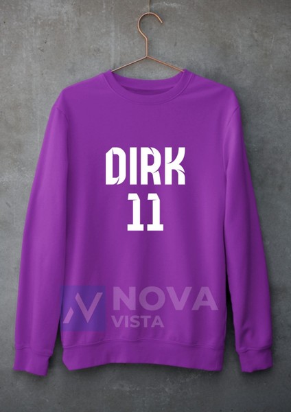 Biy Store Dirk Kuyt Sırt Yazı Forma Baskılı Unisex Bisiklet Yaka Beyaz Kışlık Sweatshirt