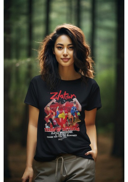 Zlatan Ibrahimovic Efsane Forma Fotograf Baskılı Unisex Regular Fit Tişört T-Shirt