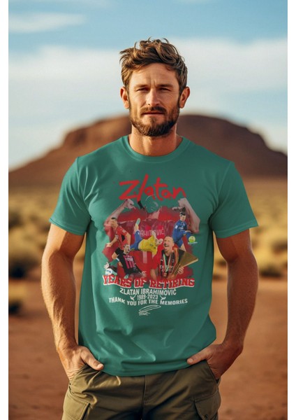 Zlatan Ibrahimovic Efsane Forma Fotograf Baskılı Unisex Regular Fit Tişört T-Shirt