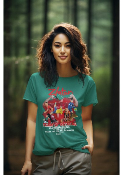 Zlatan Ibrahimovic Efsane Forma Fotograf Baskılı Unisex Regular Fit Tişört T-Shirt fiyatları